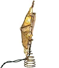 Kurt S. Adler 9.6#double; 10-Light LED Capiz Star With Twisted Scroll Accents Treetop