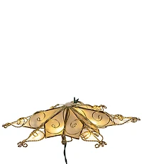 Kurt S. Adler 9.6#double; 10-Light LED Capiz Star With Twisted Scroll Accents Treetop