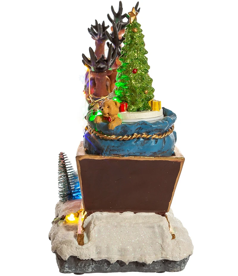 Kurt S. Adler Battery-Operated LED Musical Santa and Sleigh Table Piece