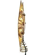 Kurt S. Adler 10-Light Gold With Glitter Finish Capiz Star Treetop