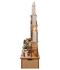 Kurt S. Adler Wooden LED Light-Up Musical/Motion Christmas Village Tabletop Decor