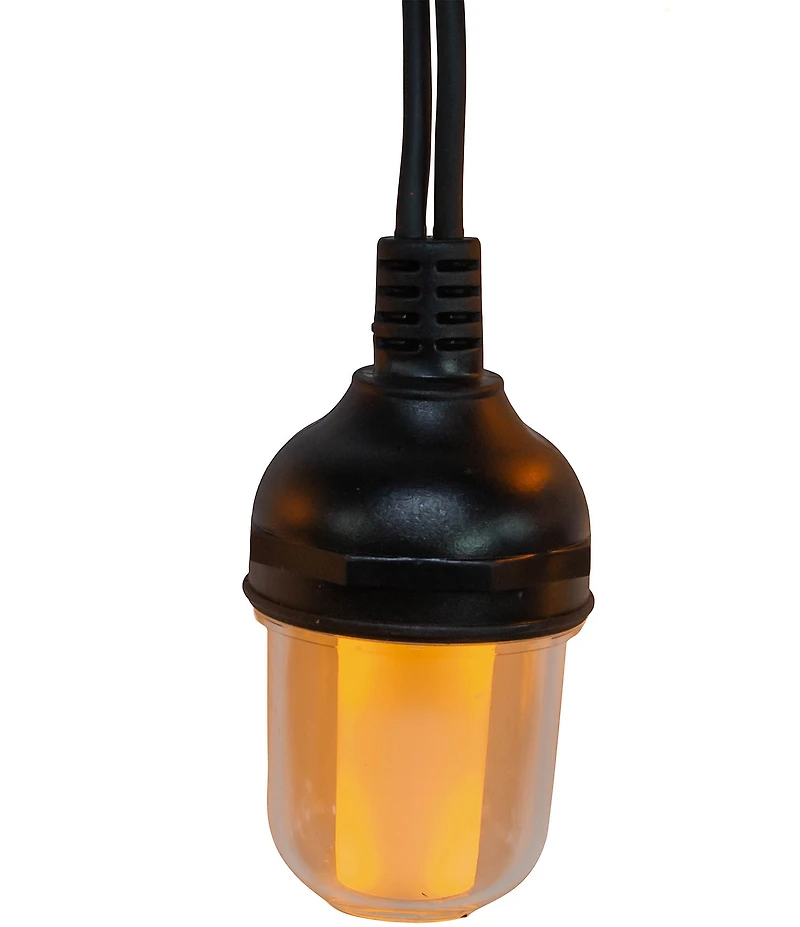 Kurt S. Adler 100-Light 10-Piece Lantern with Flicker Flame Light Set