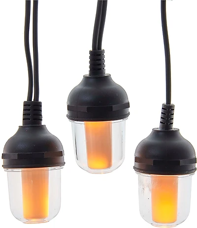 Kurt S. Adler 100-Light 10-Piece Lantern with Flicker Flame Light Set