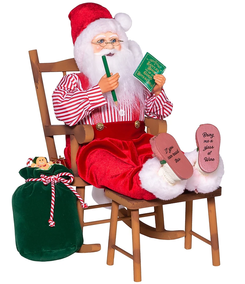 Kurt S. Adler 11#double; KSA Kringle Claus Sitting In Chair Santa