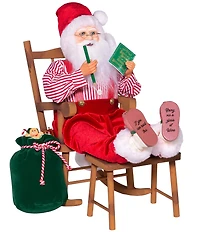 Kurt S. Adler 11#double; KSA Kringle Claus Sitting In Chair Santa
