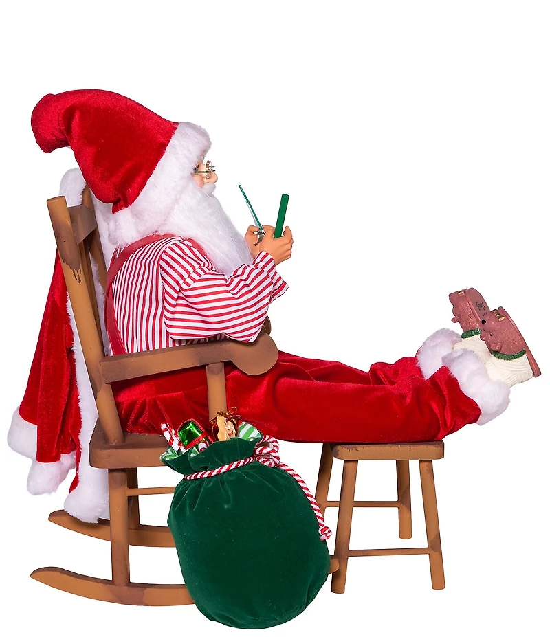 Kurt S. Adler 11#double; KSA Kringle Claus Sitting In Chair Santa
