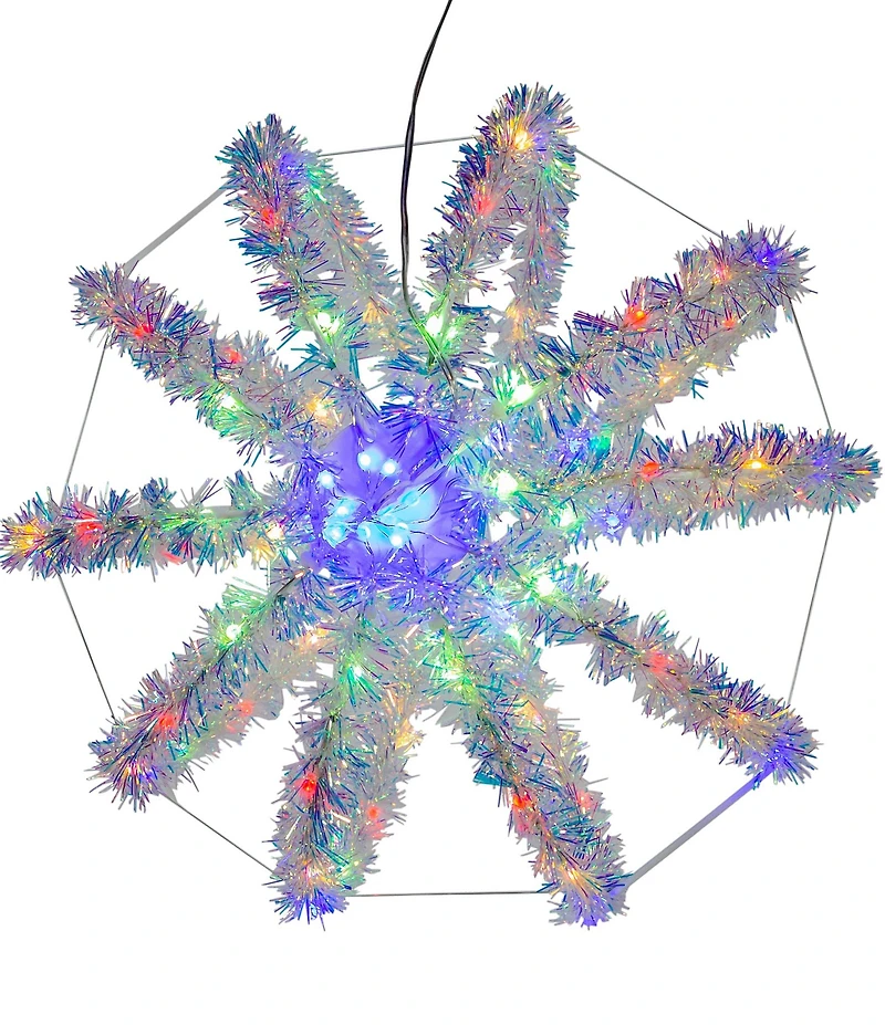 Kurt S. Adler 12-Inch Superbright LED Tinsel Foldable Metal Sphere Holiday Decor