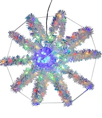 Kurt S. Adler 12-Inch Superbright LED Tinsel Foldable Metal Sphere Holiday Decor