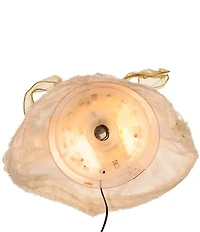 Kurt S. Adler Ivory and Gold Fiber Optic Animated Angel Treetop, 14#double;