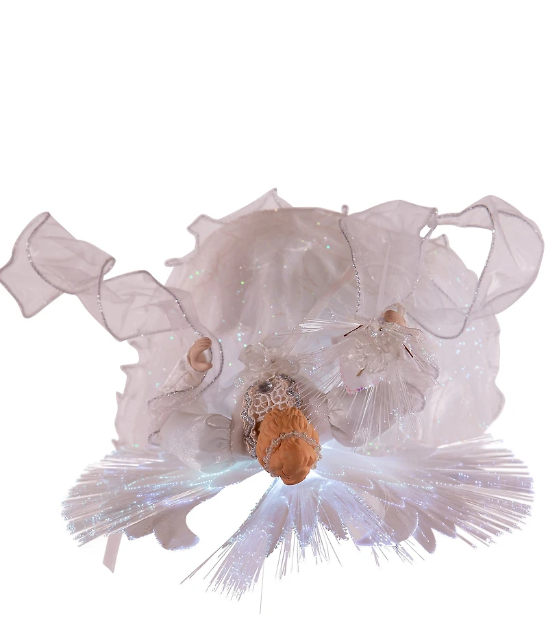 Kurt S. Adler Multi Fiberoptic Angel Tree Topper, 14#double;