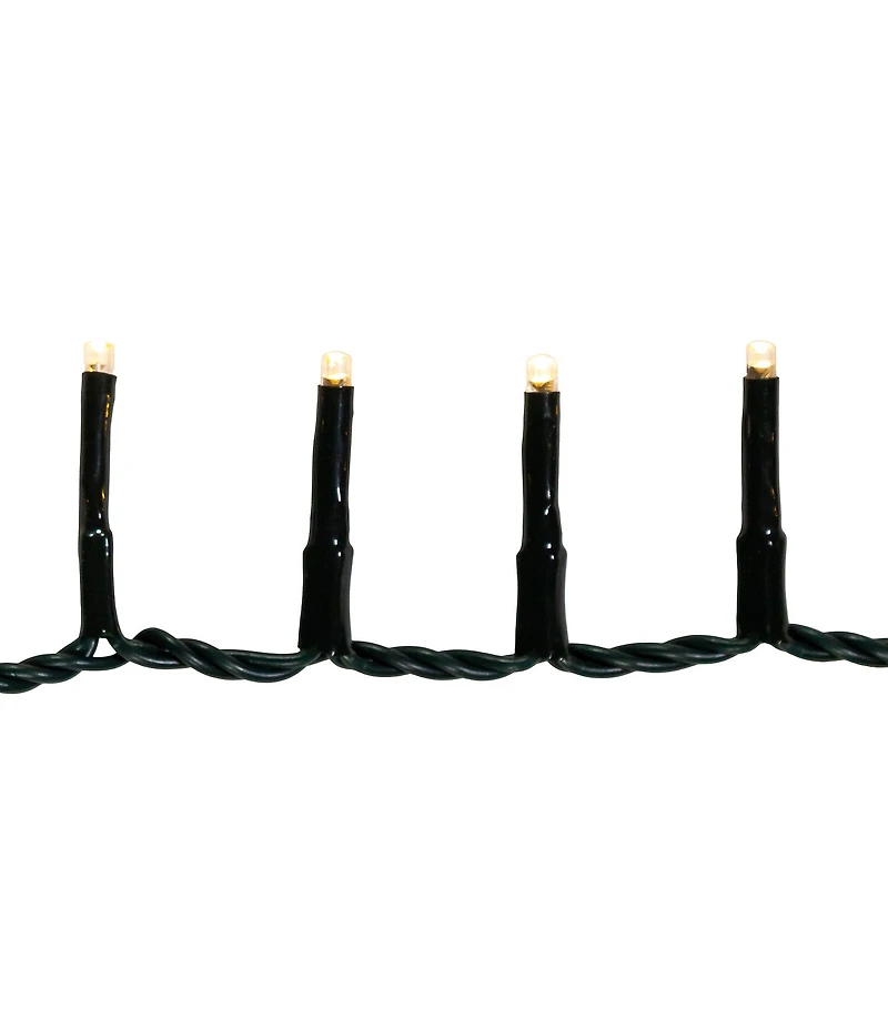 Kurt S. Adler 148' 1,800L Warm White LED Multifunction Rice Lights With Green Wire On Spool