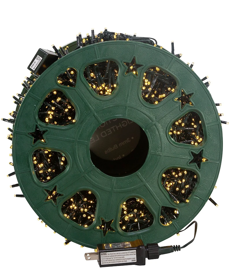 Kurt S. Adler 148' 1,800L Warm White LED Multifunction Rice Lights With Green Wire On Spool
