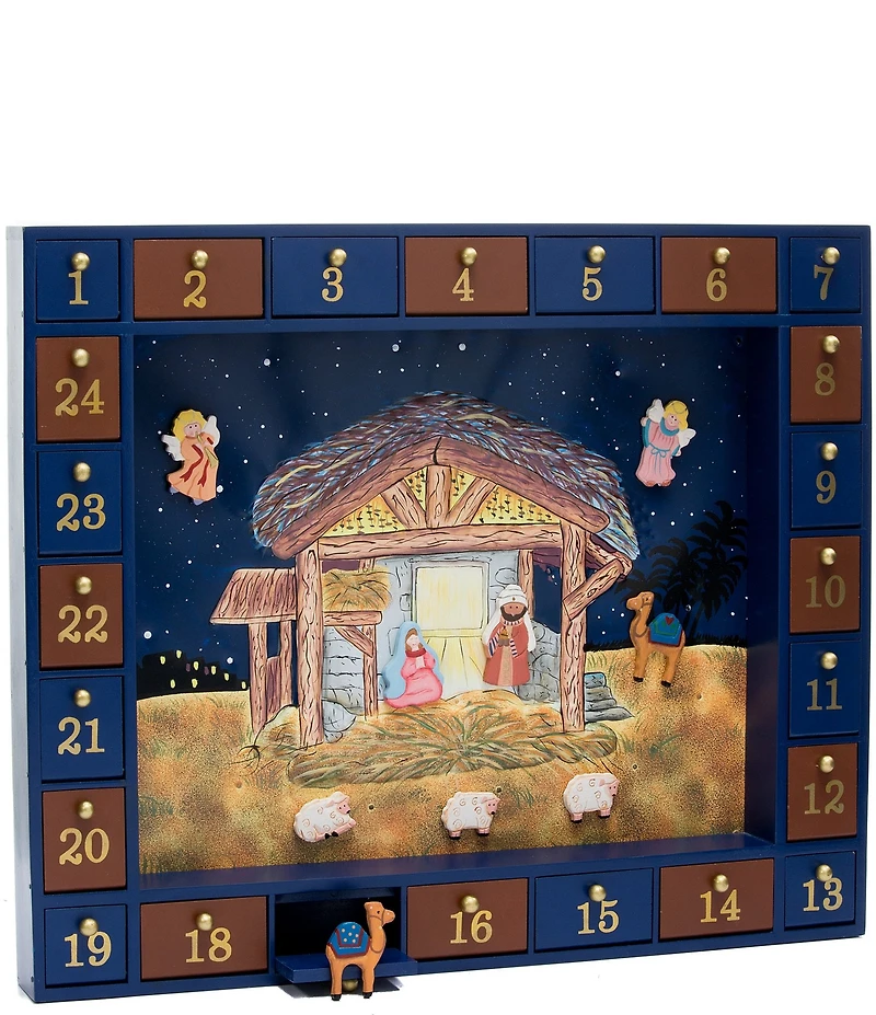 Kurt S. Adler 16.75-Inch Magnetic Nativity Advent Calendar, 25-Pieces