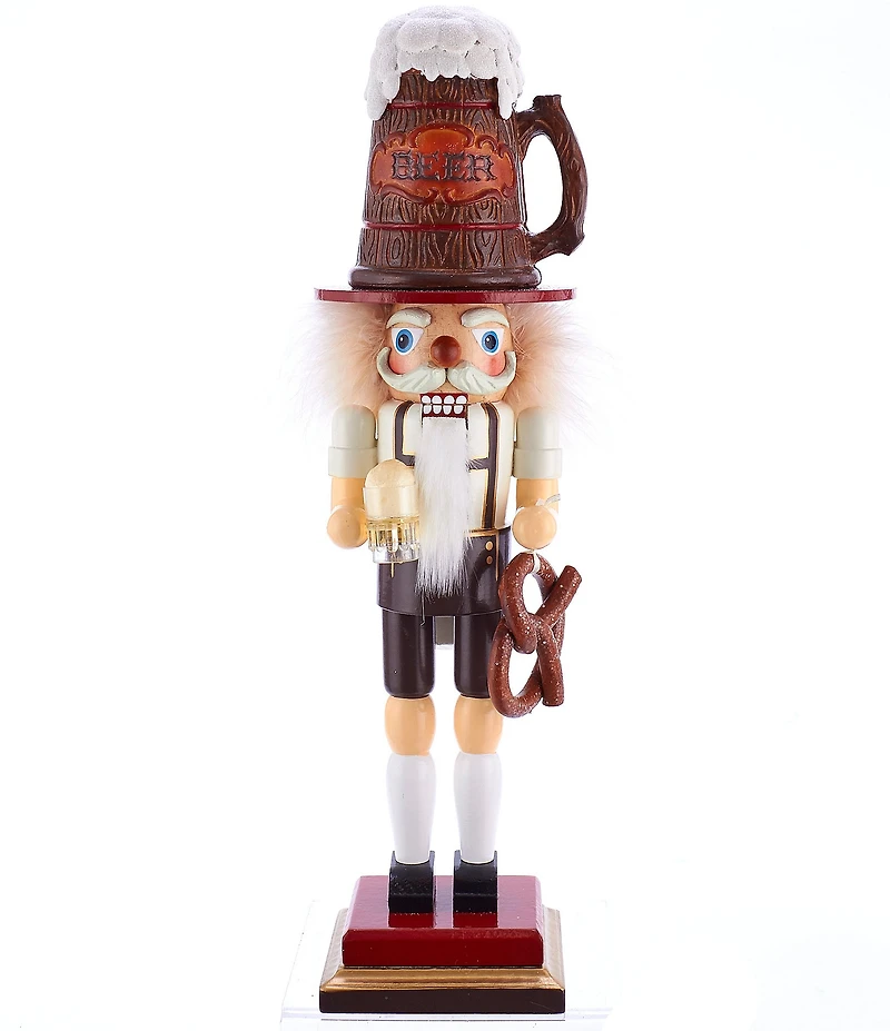 Kurt S. Adler 17.5#double; Beer & Pretzel Hollywood Nutcracker Figurine