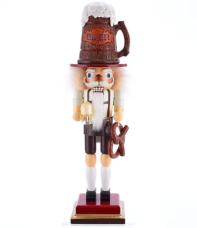 Kurt S. Adler 17.5#double; Beer & Pretzel Hollywood Nutcracker Figurine