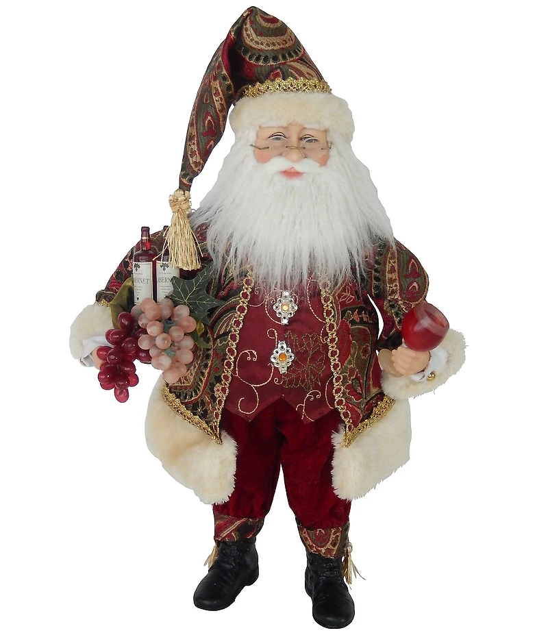 Kurt S. Adler Kringle Klaus Wine Santa Figurine, 18#double;