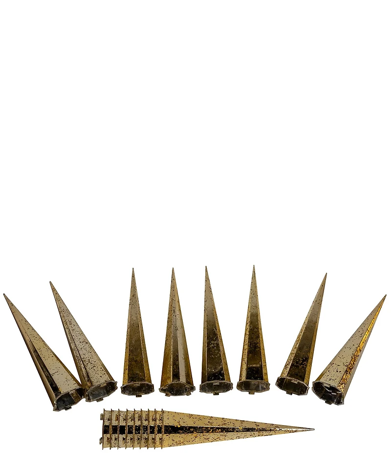 Kurt S. Adler 24#double; 4-Light Warm White LED Gold Crackle Moravian Star