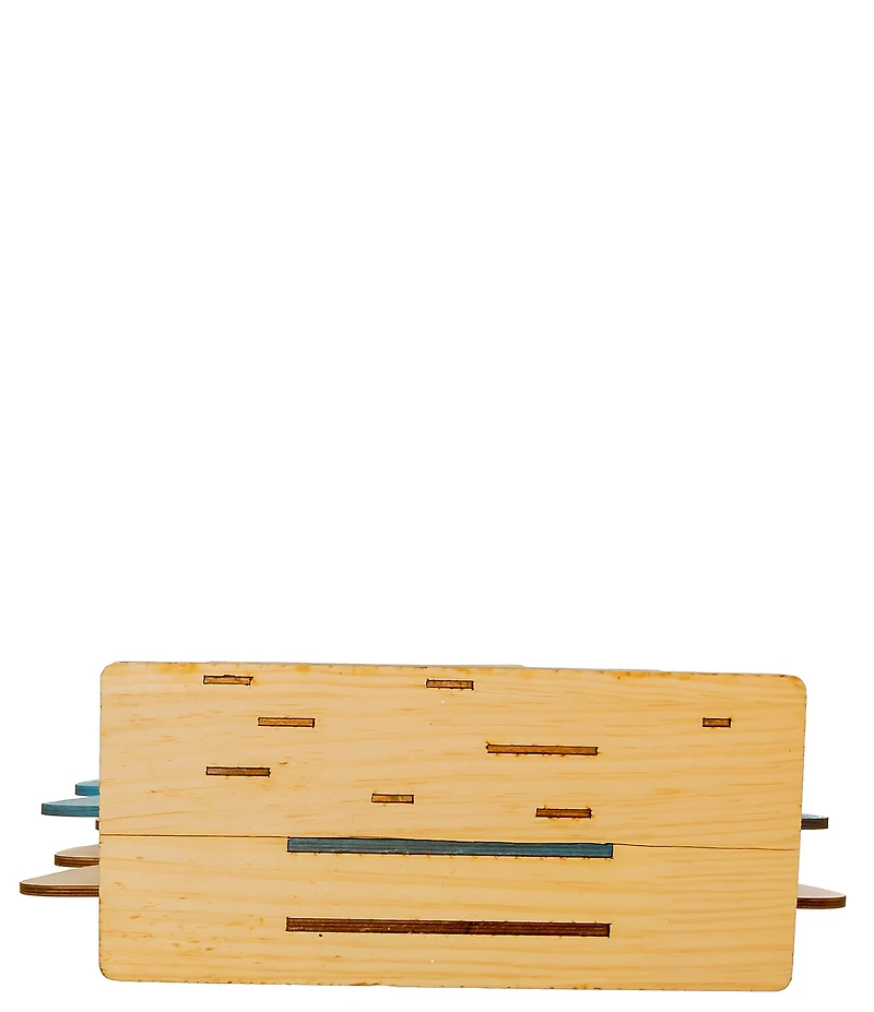 Kurt S. Adler Battery-Operated Light Up Wooden Christmas Tree with Village Scene Tabletop Decor