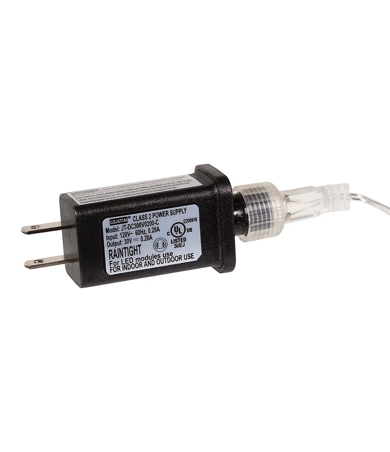 Kurt S. Adler 33' 1,000L Classic White 3MM LED Multifunction Cluster Garland With Clear Wire