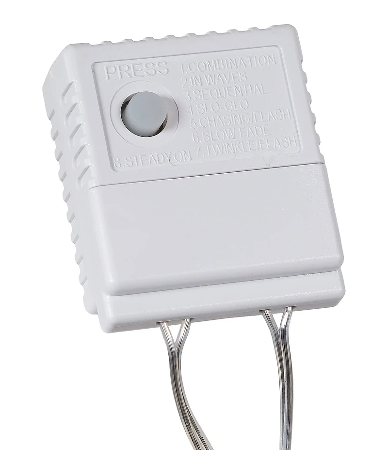 Kurt S. Adler 33' 1,000L Classic White 3MM LED Multifunction Cluster Garland With Clear Wire
