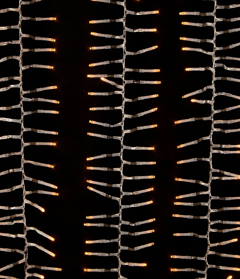 Kurt S. Adler 33' 1,000L Classic White 3MM LED Multifunction Cluster Garland With Clear Wire