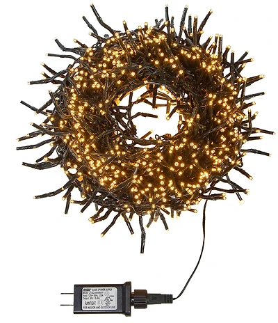 Kurt S. Adler 33' 1000L Classic White LED Multifunction Connectible Cluster Garland