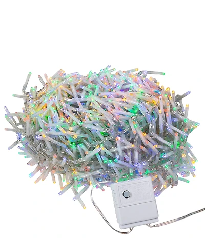 Kurt S. Adler 33' 1,000L Multicolor 3MM LED Multifunction Cluster Garland With Clear Wire