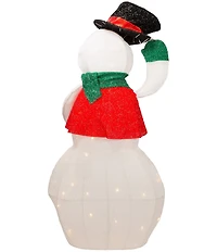 Kurt S. Adler 36-Inch LED Light-Up Animated Snowman Lawn Decor