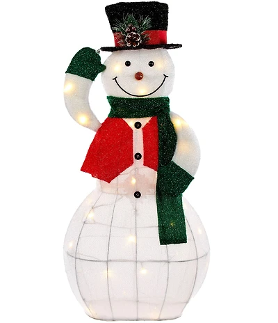 Kurt S. Adler 36-Inch LED Light-Up Animated Snowman Lawn Decor