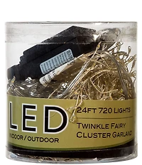 Kurt S. Adler 720-Light Warm White Twinkle LED Fairy Cluster Garland
