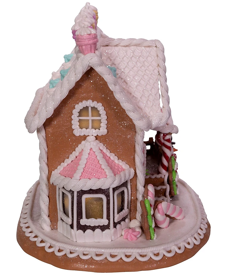 Kurt S. Adler LED Lights Gingerbread House Tabletop Decoration