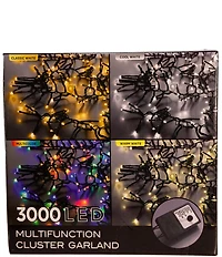 Kurt S. Adler 98' 3,000L Classic White LED Multifunction Connectible Cluster Garland