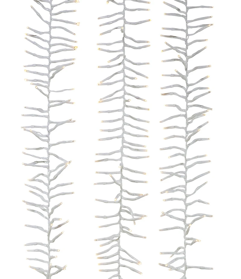 Kurt S. Adler 98' 3,000L Warm White 3MM LED Multifunction Cluster Garland With White Wire