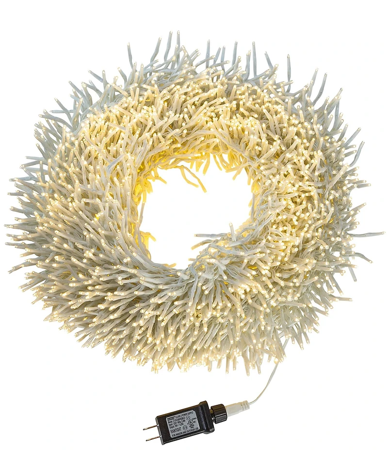Kurt S. Adler 98' 3,000L Warm White 3MM LED Multifunction Cluster Garland With White Wire