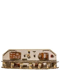 Kurt S. Adler Battery-Operated Lighted LED Wooden Village House With Ice Skiers