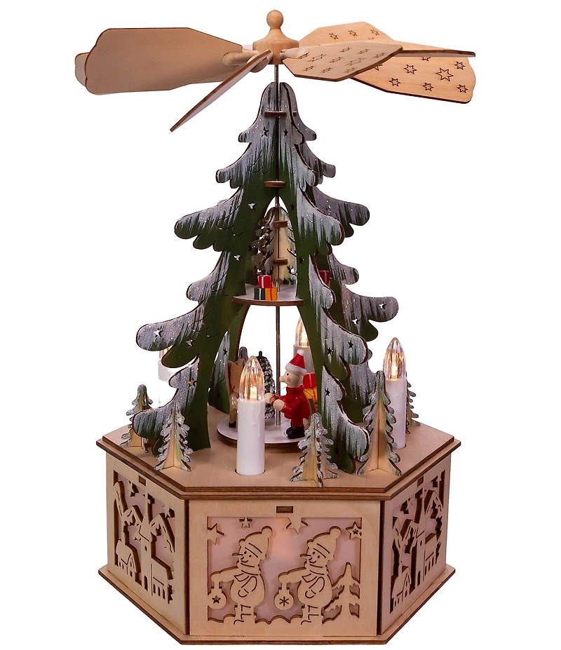 Kurt S. Adler Battery Operated Musical LED Christmas Tree Windmill Scene