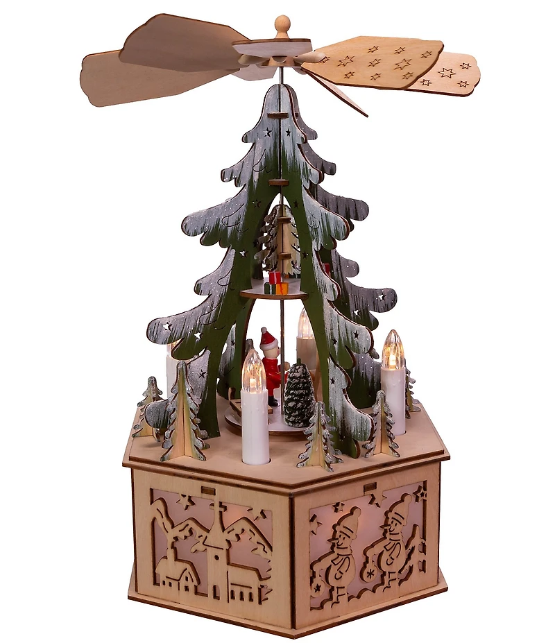 Kurt S. Adler Battery Operated Musical LED Christmas Tree Windmill Scene