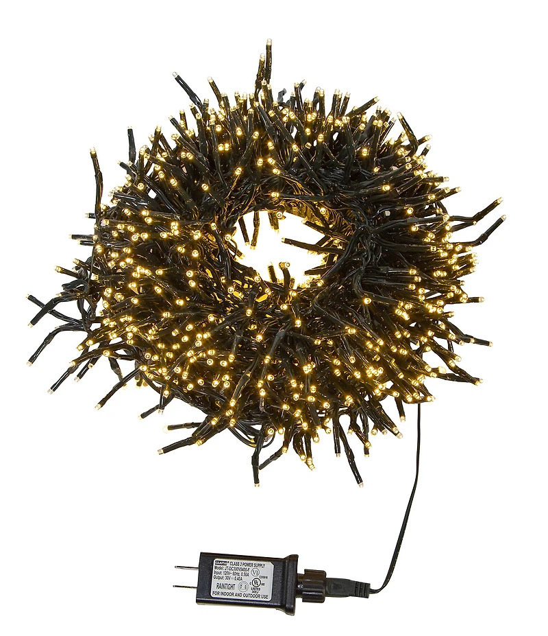 Kurt S. Adler CUL1000-Light 33-Foot Cluster Light Set with 3MM LED Bulbs