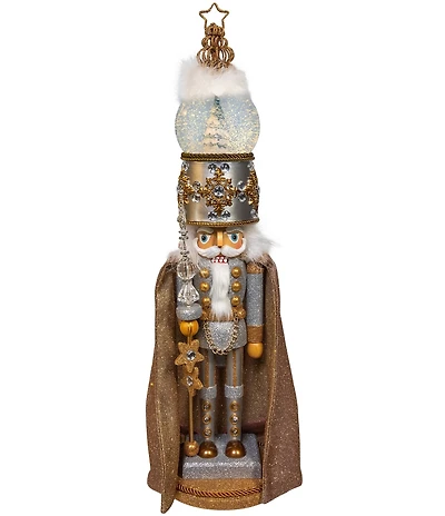 Kurt S. Adler Hollywood™ Collection 22#double; Battery-Operated Musical Gold and Silver with Water Globe Hat Nutcracker