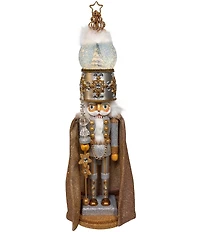 Kurt S. Adler Hollywood™ Collection 22#double; Battery-Operated Musical Gold and Silver with Water Globe Hat Nutcracker