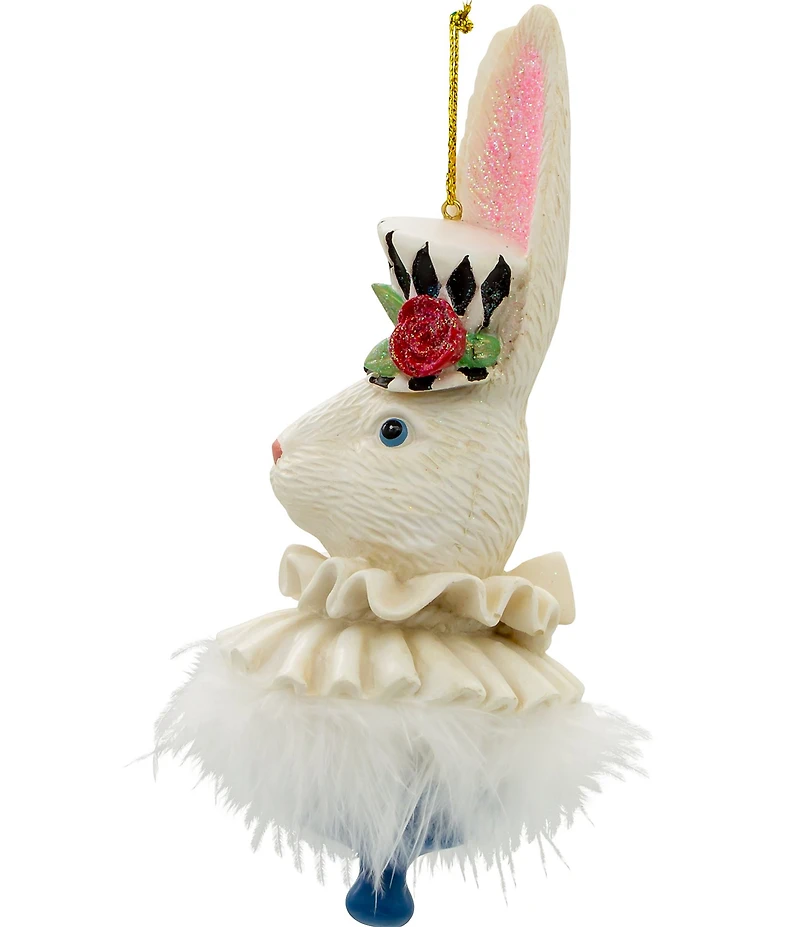 Kurt S. Adler Hollywood™ Collection 6.25#double; Holly Hats™ Rabbit Ornament