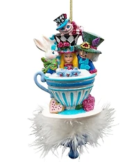 Kurt S. Adler Hollywood™ Collection 6.25#double; Holly Hats™ Alice & Friends Tea Party Hat Ornament
