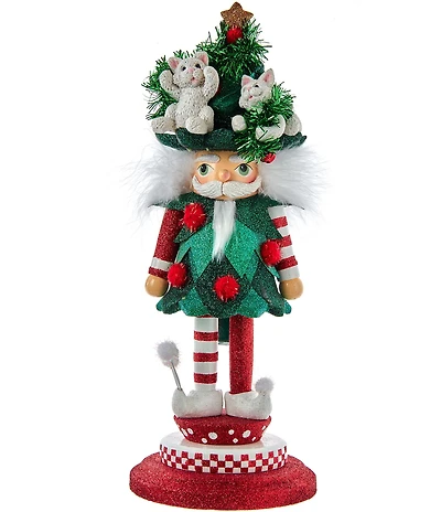 Kurt S. Adler Hollywood™ Collection Cats In Christmas Tree Hat Nutcracker, 14#double;