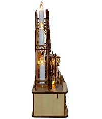 Kurt S. Adler Wooden LED Light-Up Christmas Village With Candle