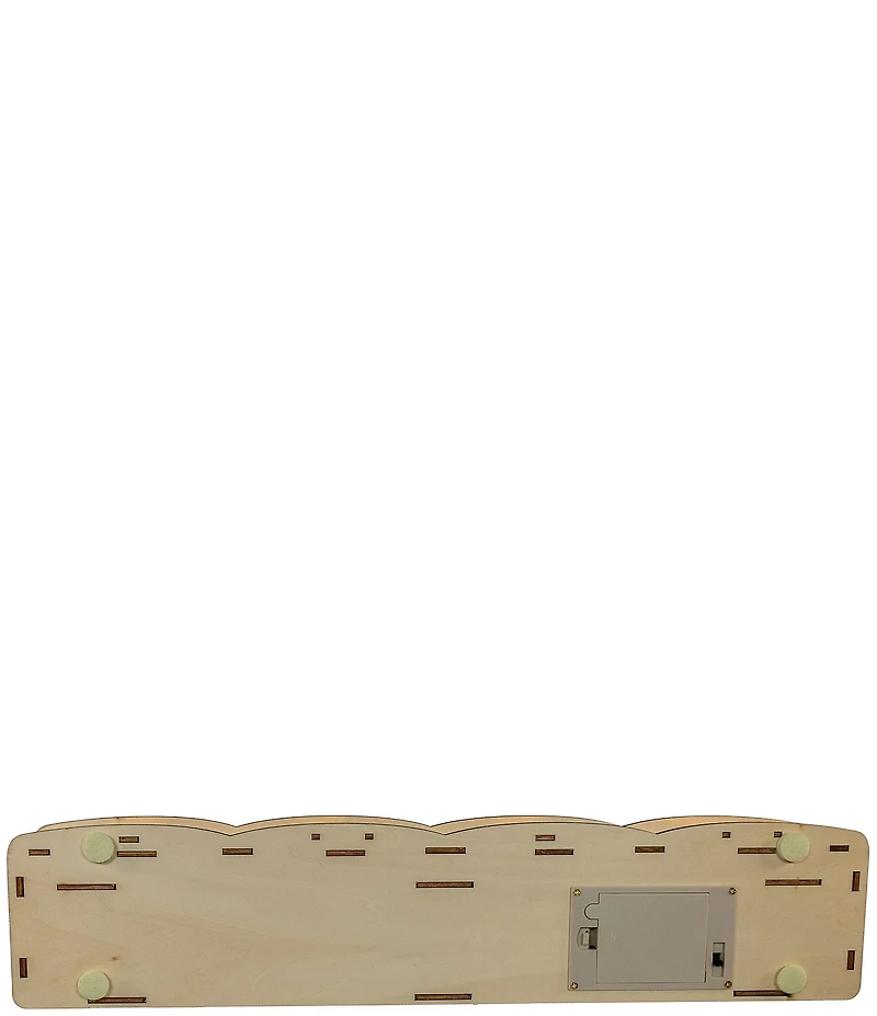 Kurt S. Adler Wooden LED Light-Up Christmas Village With Candle