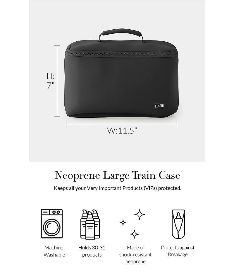 KUSSHI Neoprene Train Case