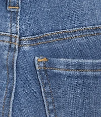 KUT from the Kloth Amy Mid Rise Straight Leg Cropped Cuffed Jeans