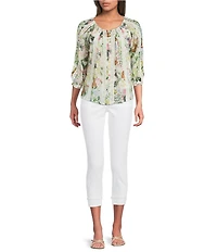 KUT From The Kloth Amy Petite Size Straight Leg Crop Jeans