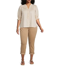 KUT From The Kloth Amy Plus Size Straight Crop Jeans