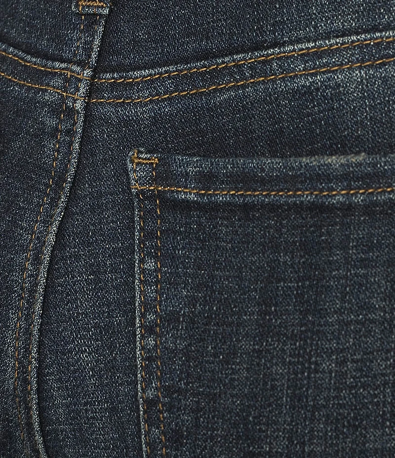 KUT from the Kloth Amy Stretch Denim High Rise Straight Leg Double Button Cropped Jeans